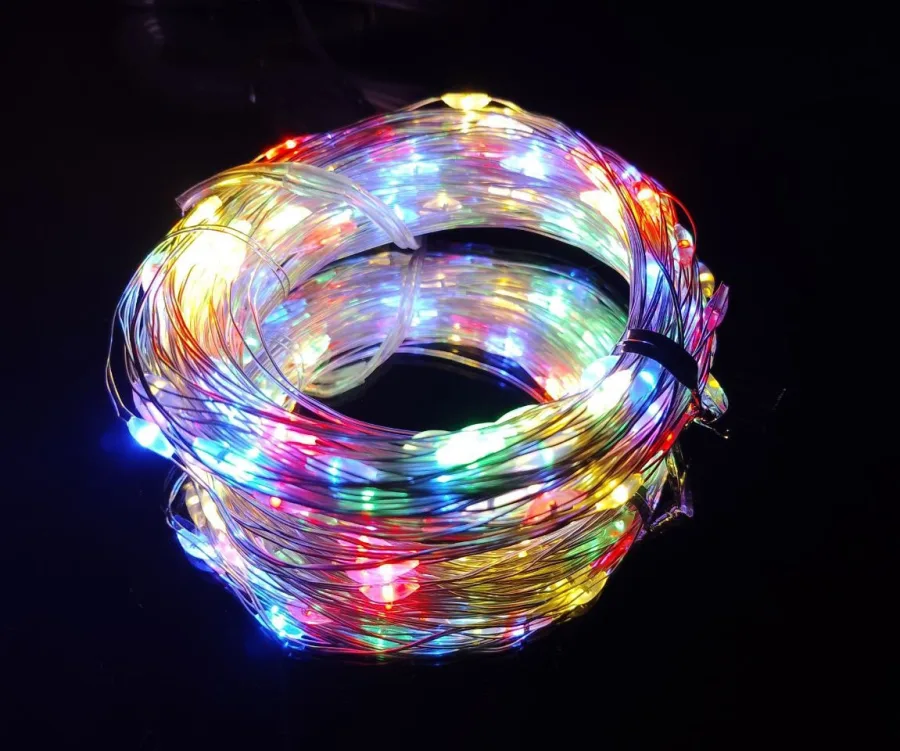 Гирлянда от USB "светодиодные капли" 20м, 200LED, мульти цвет, 8 режимов + пульт